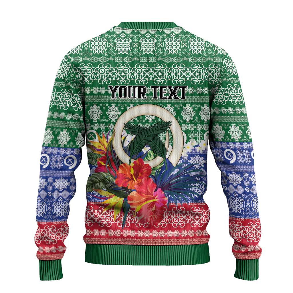 Personalised Torba Joyeux Noel Ugly Christmas Sweater Proud To Be a Ni-Van Sand Drawing Art - Polynesian Pride