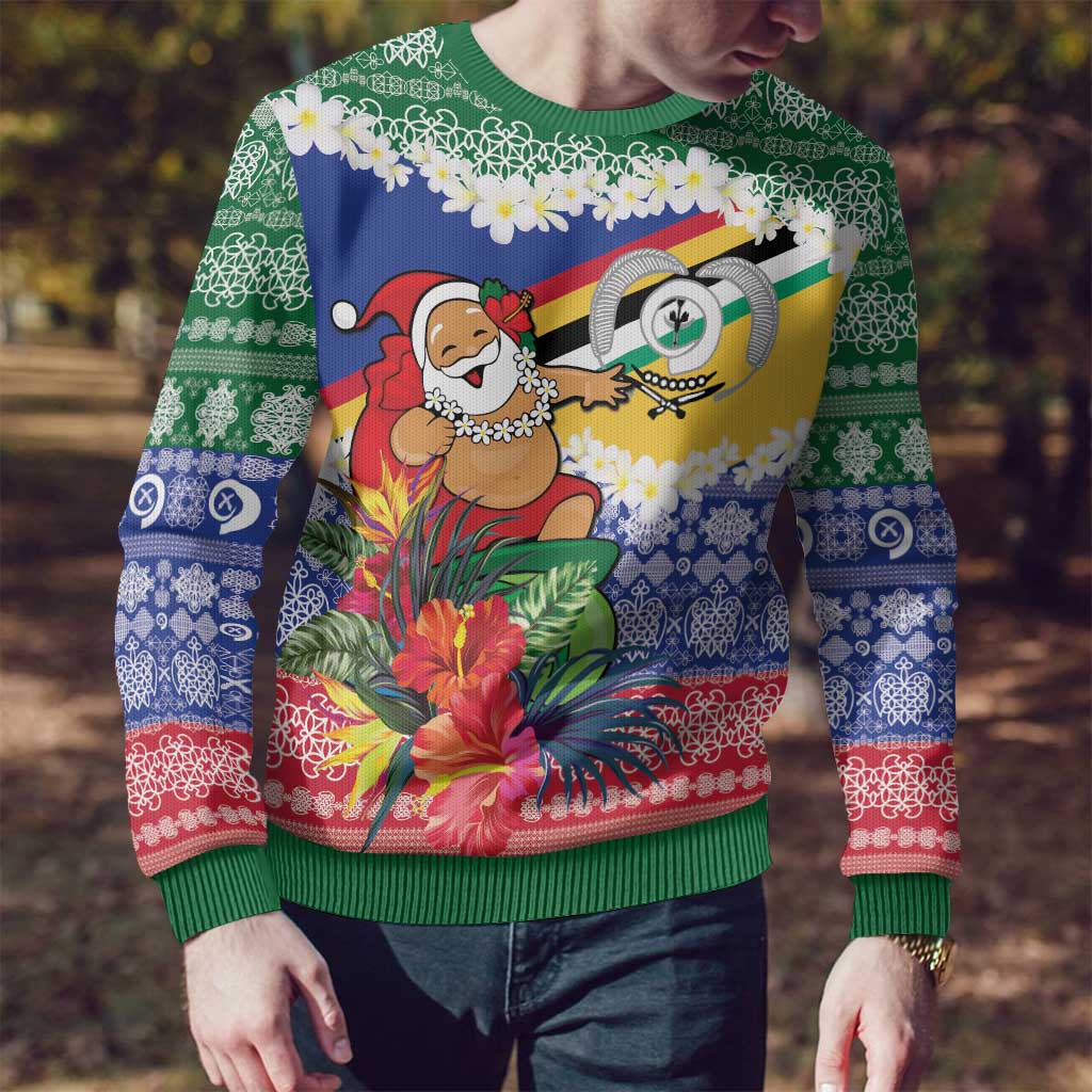 Personalised Torba Joyeux Noel Ugly Christmas Sweater Proud To Be a Ni-Van Sand Drawing Art - Polynesian Pride