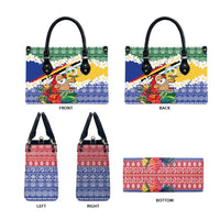 Personalised Torba Joyeux Noel Leather Bag Proud To Be a Ni-Van Sand Drawing Art - Polynesian Pride