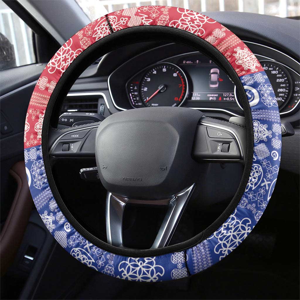 Torba Joyeux Noel Steering Wheel Cover Proud To Be a Ni-Van Sand Drawing Art - Polynesian Pride