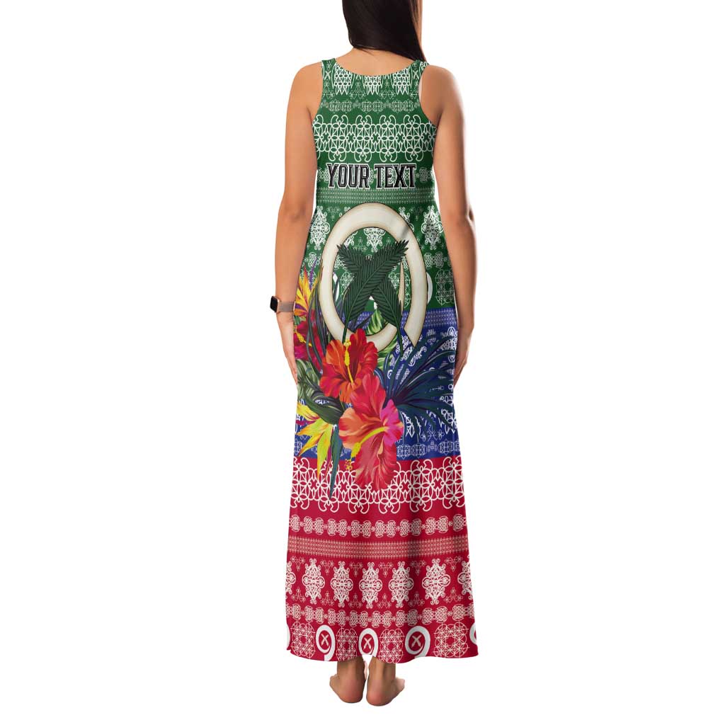 Personalised Torba Joyeux Noel Tank Maxi Dress Proud To Be a Ni-Van Sand Drawing Art - Polynesian Pride