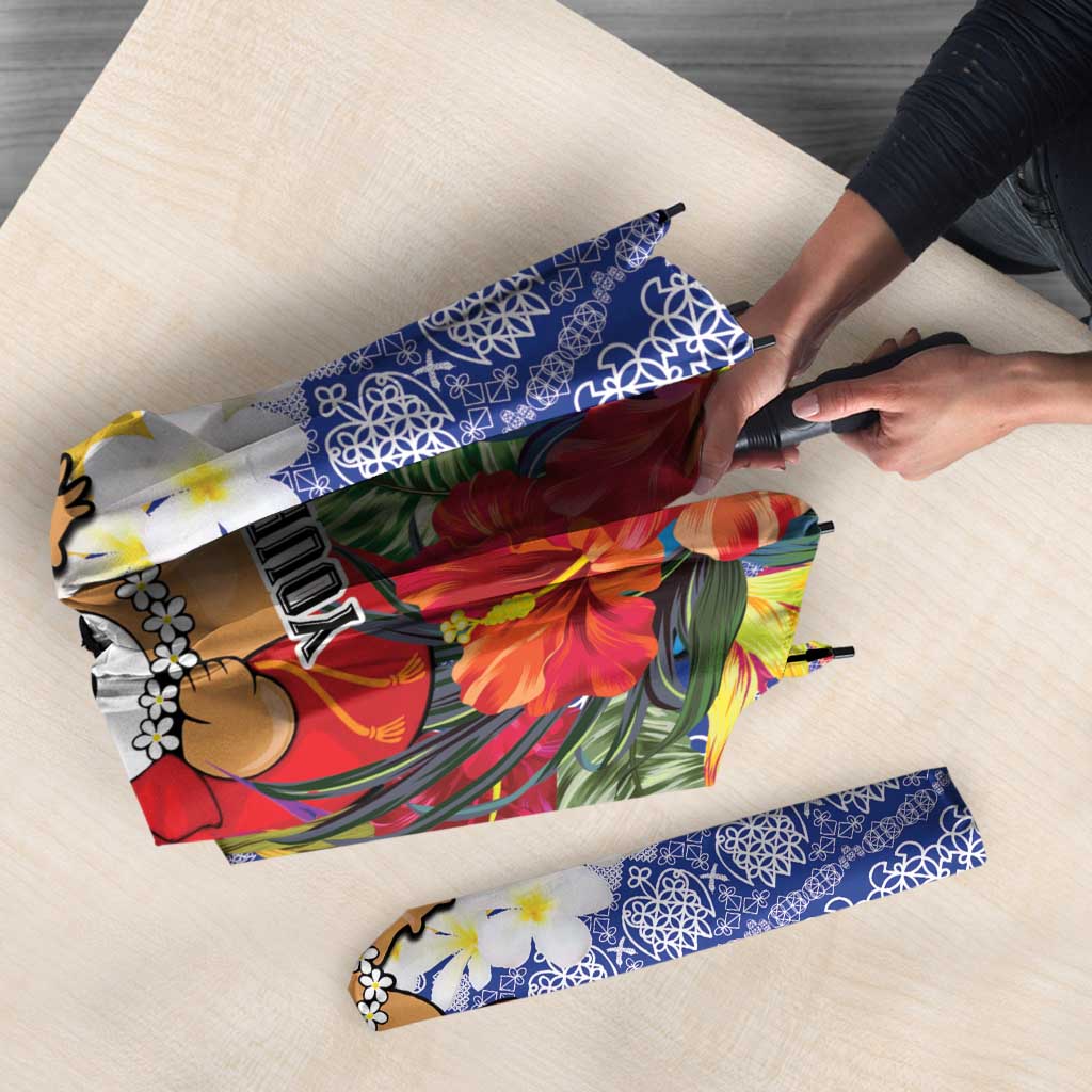 Personalised Torba Joyeux Noel Umbrella Proud To Be a Ni-Van Sand Drawing Art - Polynesian Pride