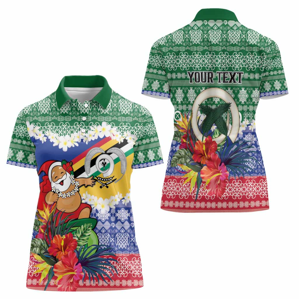 Personalised Torba Joyeux Noel Women Polo Shirt Proud To Be a Ni-Van Sand Drawing Art - Polynesian Pride