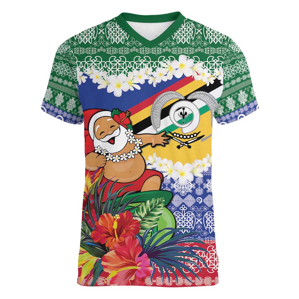 Personalised Torba Joyeux Noel Women V-Neck T-Shirt Proud To Be a Ni-Van Sand Drawing Art - Polynesian Pride