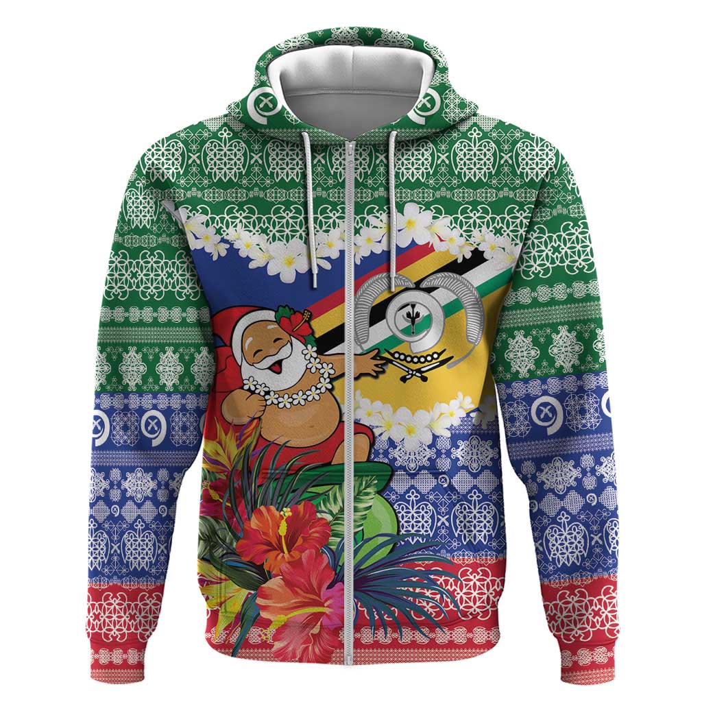 Personalised Torba Joyeux Noel Zip Hoodie Proud To Be a Ni-Van Sand Drawing Art - Polynesian Pride