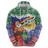 Personalised Torba Joyeux Noel Zip Hoodie Proud To Be a Ni-Van Sand Drawing Art - Polynesian Pride