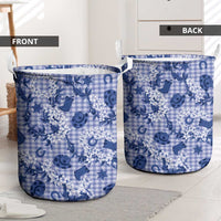 Mokihana Maile Ilima Leis Paniolo Palaka Laundry Basket Hawaiian Polu Spirit - Polynesian Pride