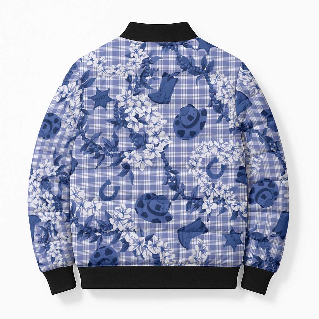 Mokihana Maile Ilima Leis Paniolo Palaka Bomber Puffer Jacket Hawaiian Polu Spirit - Polynesian Pride