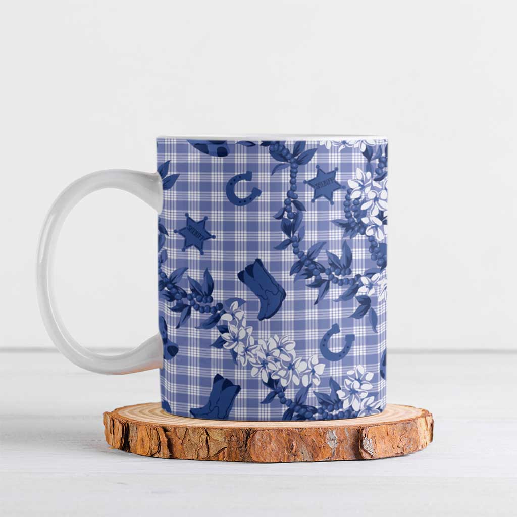 Mokihana Maile Ilima Leis Paniolo Palaka Ceramic Mug Hawaiian Polu Spirit - Polynesian Pride