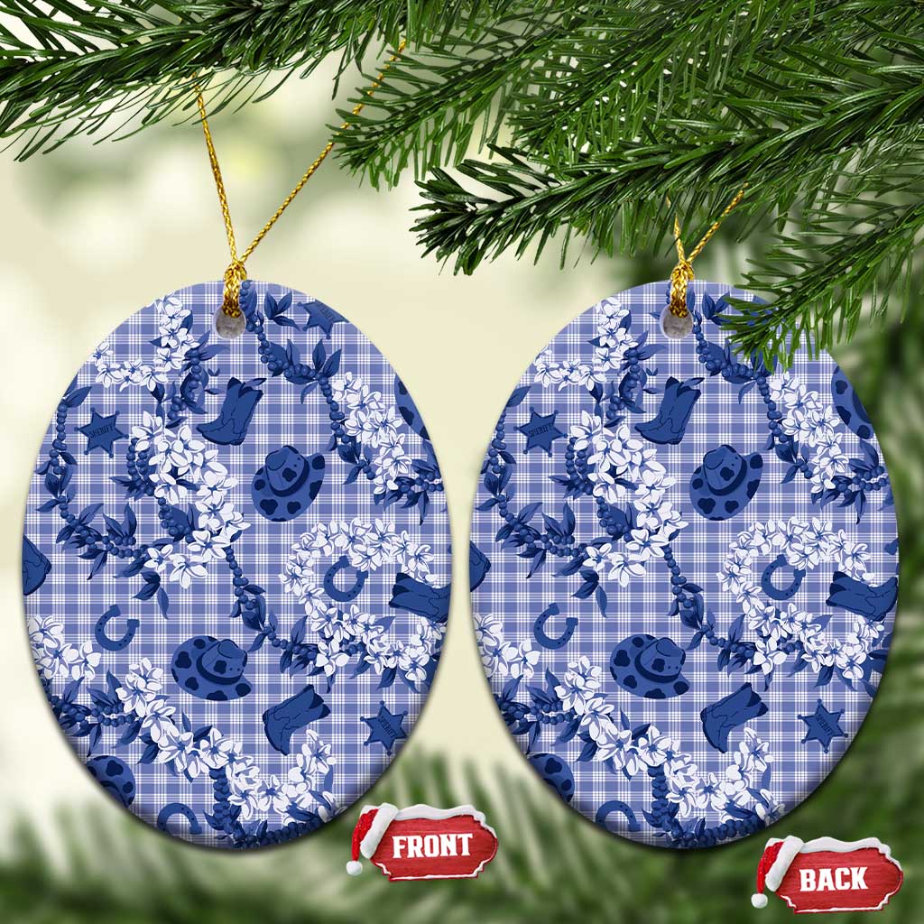 Mokihana Maile Ilima Leis Paniolo Palaka Ceramic Ornament Hawaiian Polu Spirit - Polynesian Pride