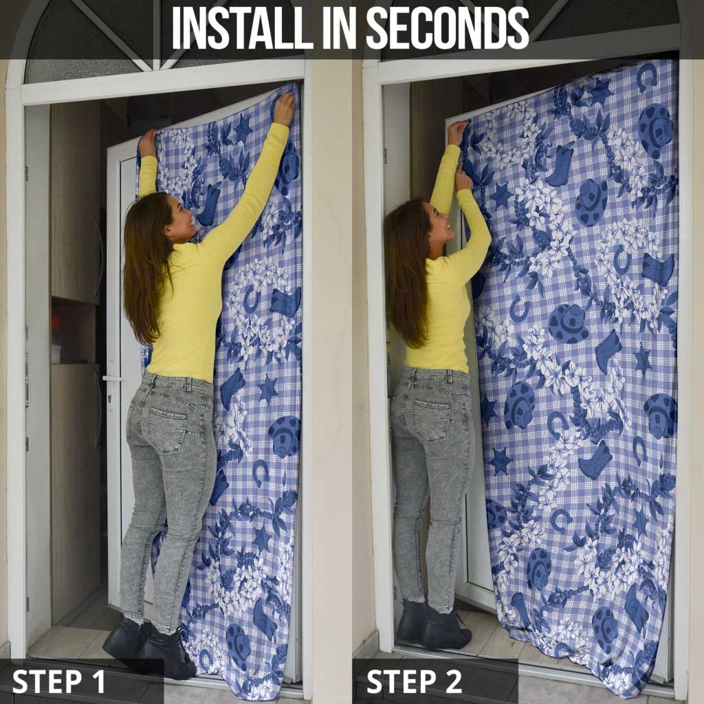 Mokihana Maile Ilima Leis Paniolo Palaka Door Cover Hawaiian Polu Spirit - Polynesian Pride