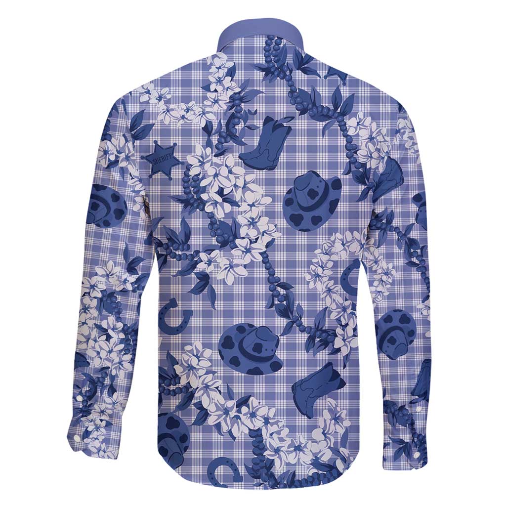 Mokihana Maile Ilima Leis Paniolo Palaka Family Matching Long Sleeve Bodycon Dress and Hawaiian Shirt Hawaiian Polu Spirit - Polynesian Pride