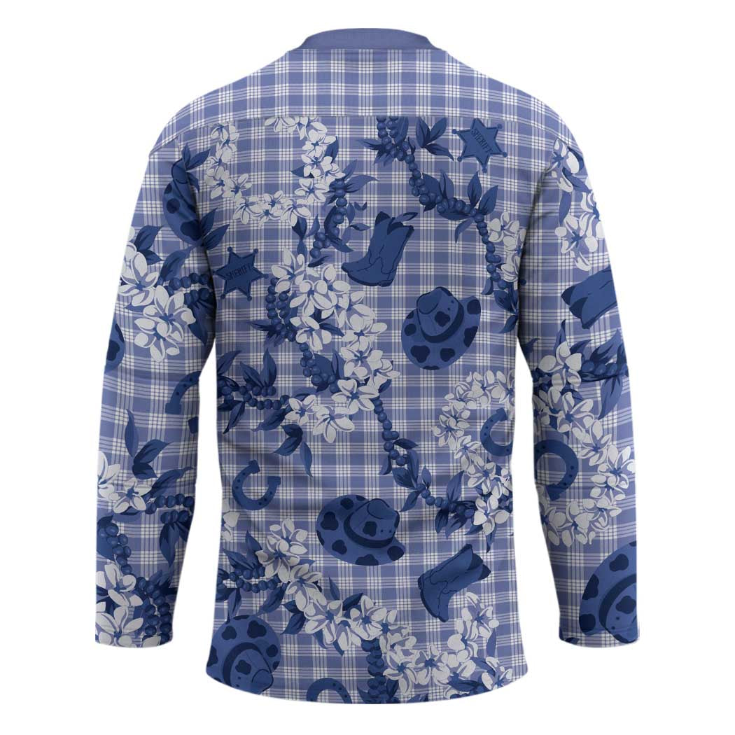 Mokihana Maile Ilima Leis Paniolo Palaka Hockey Jersey Hawaiian Polu Spirit - Polynesian Pride