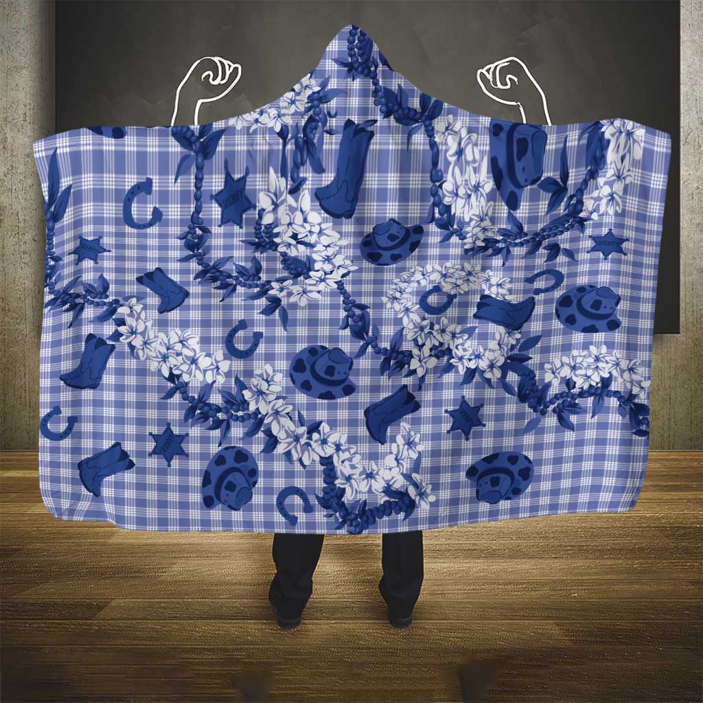 Mokihana Maile Ilima Leis Paniolo Palaka Hooded Blanket Hawaiian Polu Spirit - Polynesian Pride