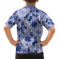 Mokihana Maile Ilima Leis Paniolo Palaka Kid Hawaiian Shirt Hawaiian Polu Spirit - Polynesian Pride