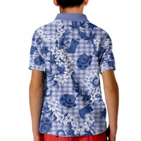 Mokihana Maile Ilima Leis Paniolo Palaka Kid Polo Shirt Hawaiian Polu Spirit - Polynesian Pride