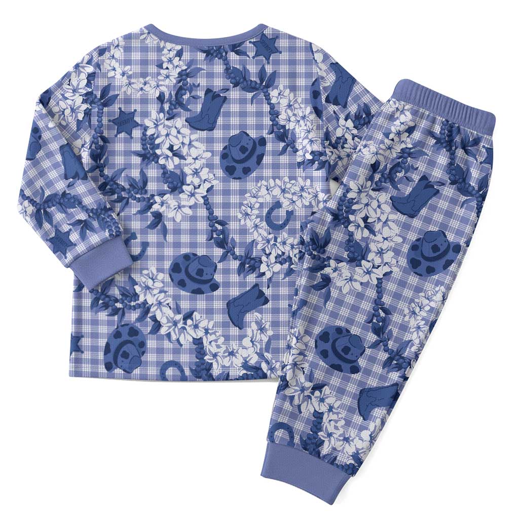 Mokihana Maile Ilima Leis Paniolo Palaka Christmas Pajama Set Hawaiian Polu Spirit - Polynesian Pride