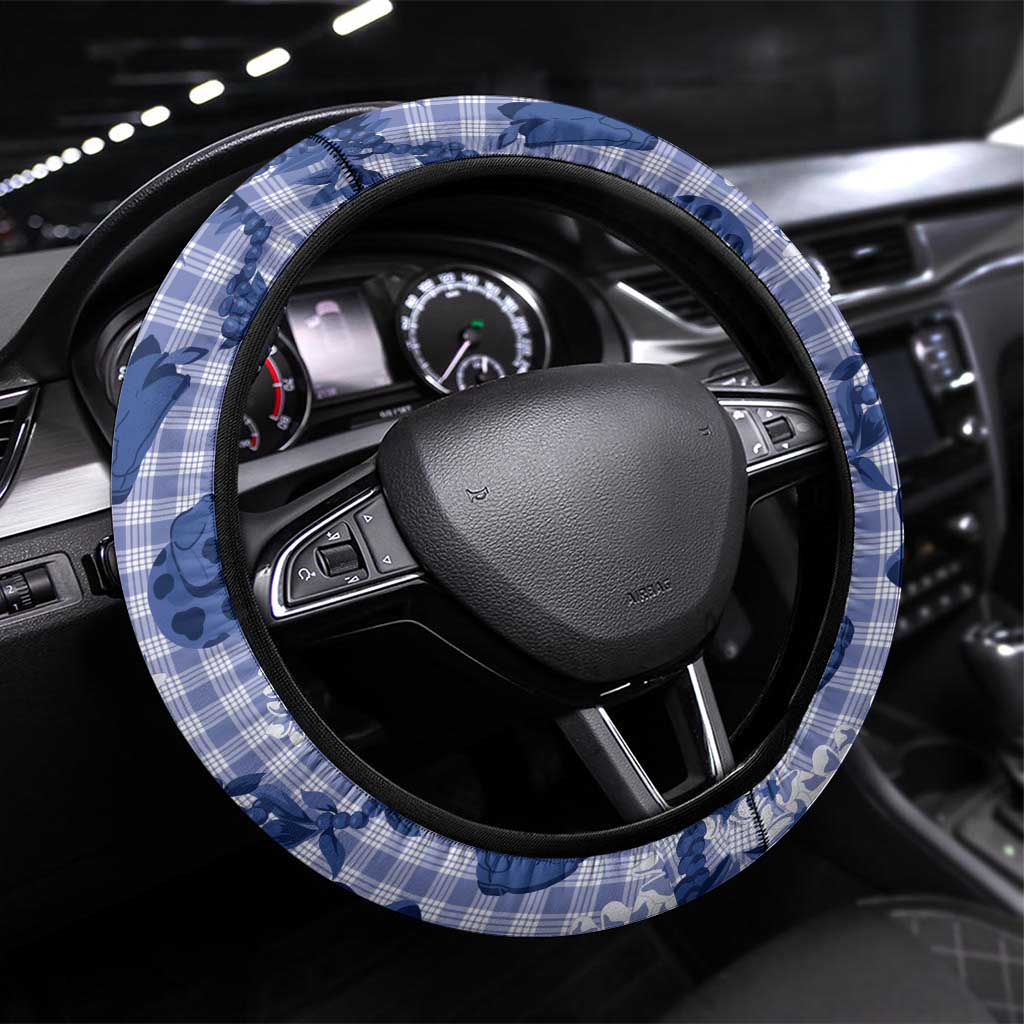 Mokihana Maile Ilima Leis Paniolo Palaka Steering Wheel Cover Hawaiian Polu Spirit - Polynesian Pride