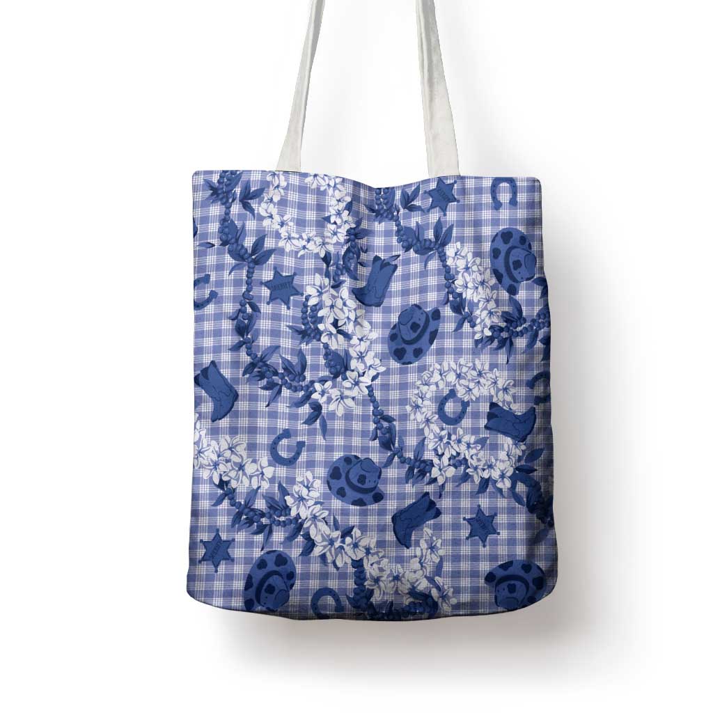 Mokihana Maile Ilima Leis Paniolo Palaka Tote Bag Hawaiian Polu Spirit - Polynesian Pride