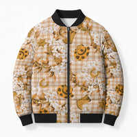 Mokihana Maile Ilima Leis Paniolo Palaka Bomber Puffer Jacket Hawaiian Kula Spirit - Polynesian Pride