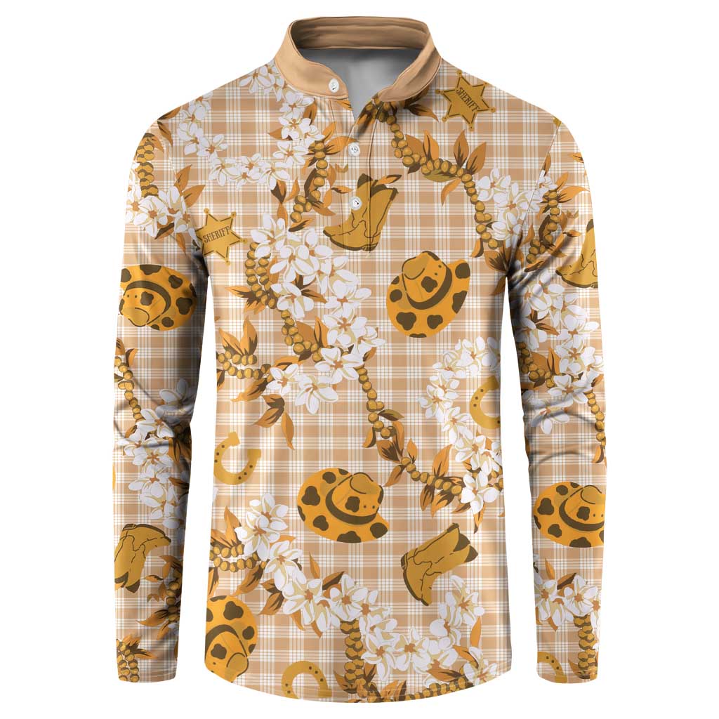 Mokihana Maile Ilima Leis Paniolo Palaka Button Sweatshirt Hawaiian Kula Spirit - Polynesian Pride