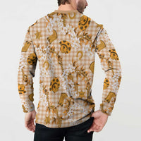 Mokihana Maile Ilima Leis Paniolo Palaka Button Sweatshirt Hawaiian Kula Spirit - Polynesian Pride