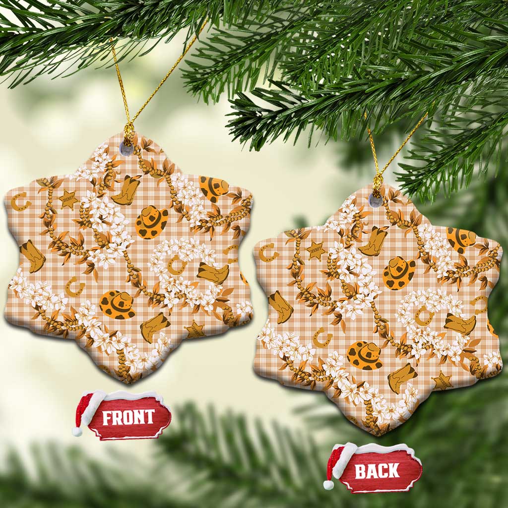 Mokihana Maile Ilima Leis Paniolo Palaka Ceramic Ornament Hawaiian Kula Spirit - Polynesian Pride