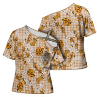 Mokihana Maile Ilima Leis Paniolo Palaka Cross Shoulder Shirt Hawaiian Kula Spirit - Polynesian Pride