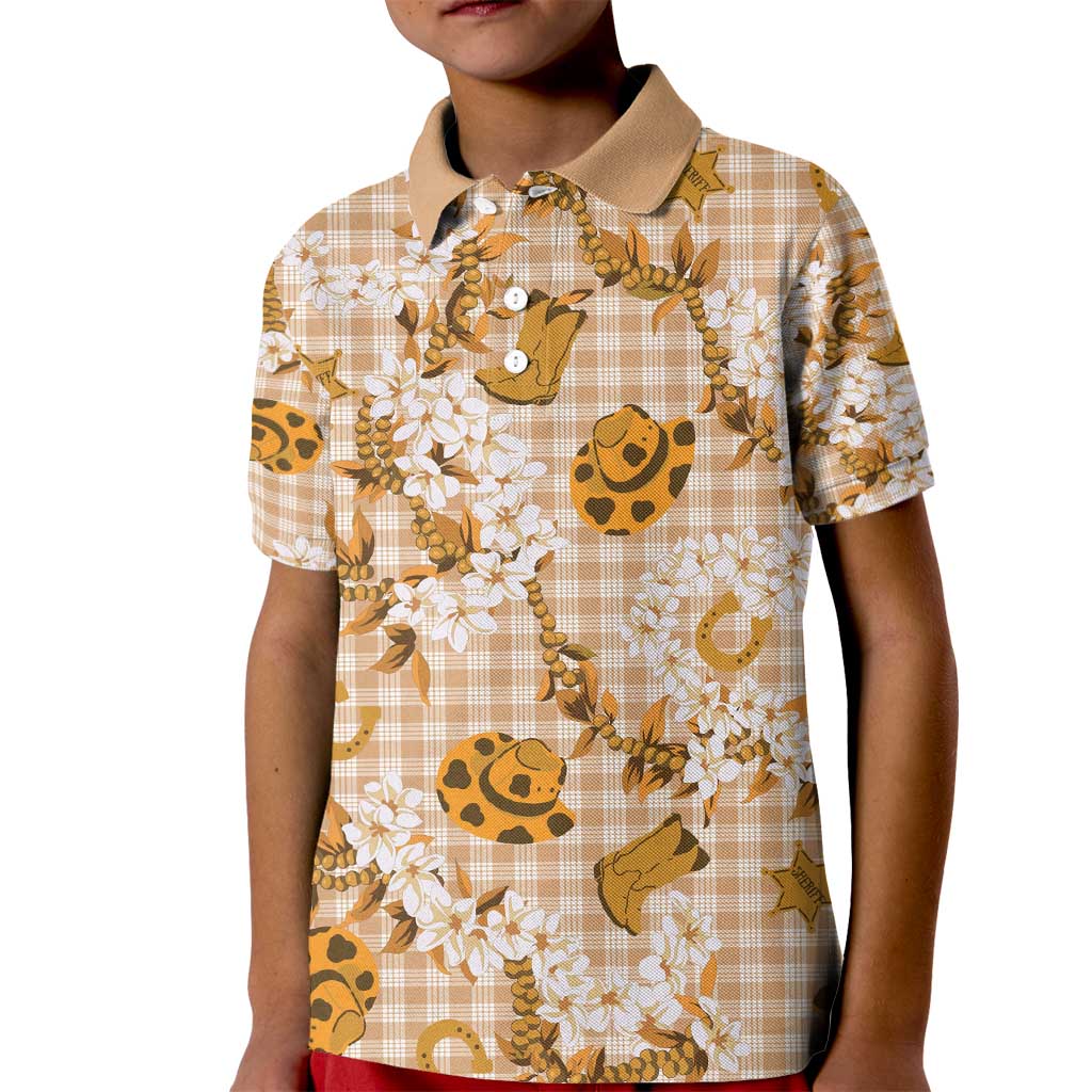 Mokihana Maile Ilima Leis Paniolo Palaka Kid Polo Shirt Hawaiian Kula Spirit - Polynesian Pride