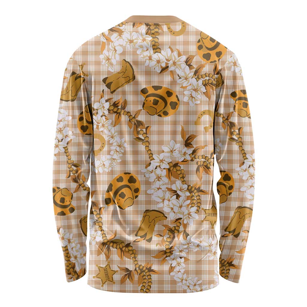 Mokihana Maile Ilima Leis Paniolo Palaka Long Sleeve Shirt Hawaiian Kula Spirit - Polynesian Pride