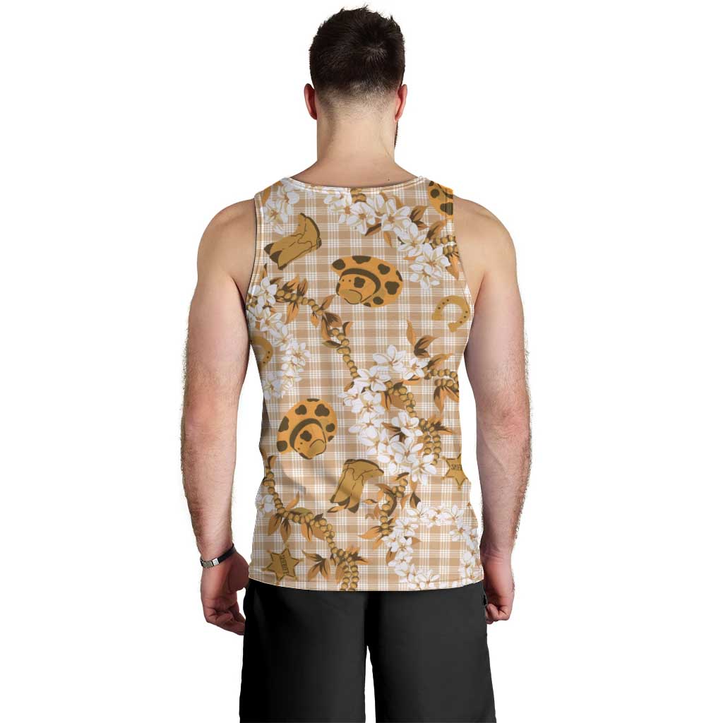 Mokihana Maile Ilima Leis Paniolo Palaka Men Tank Top Hawaiian Kula Spirit - Polynesian Pride
