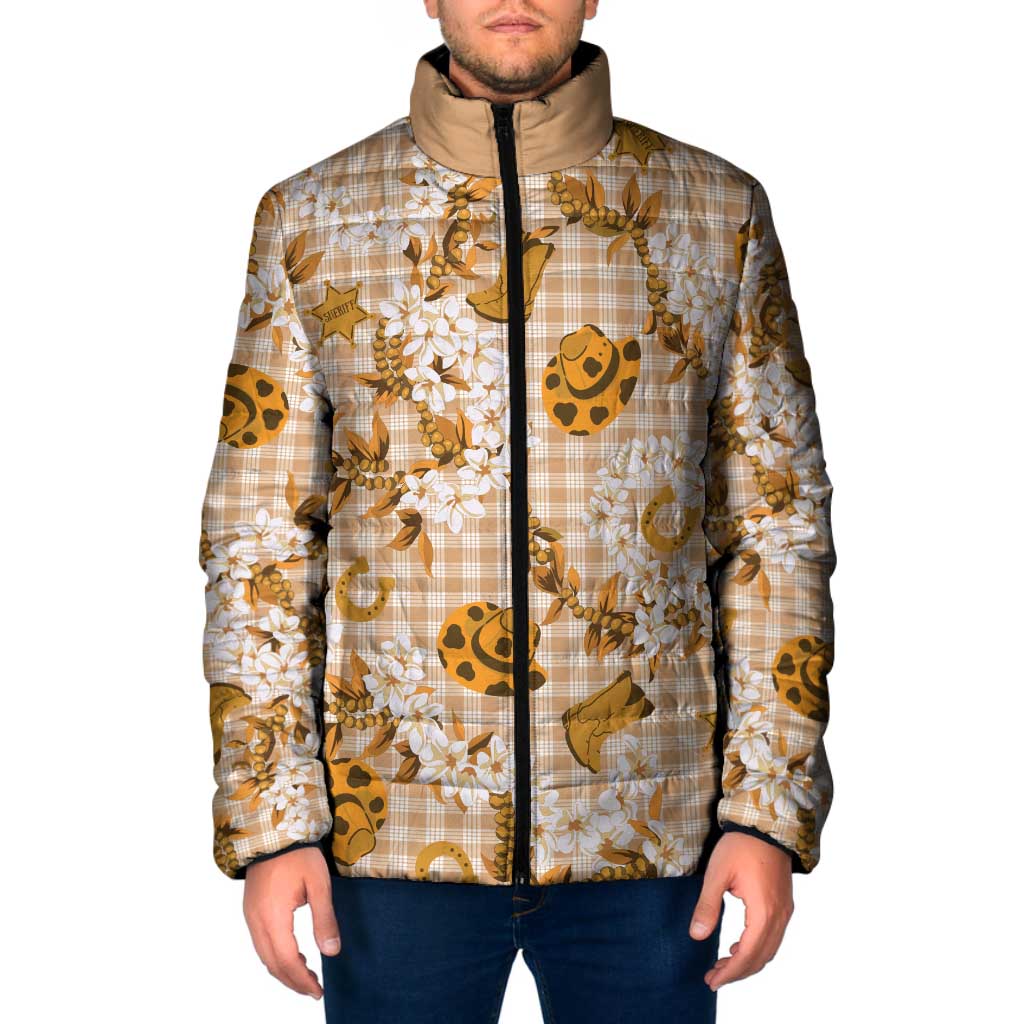 Mokihana Maile Ilima Leis Paniolo Palaka Padded Jacket Hawaiian Kula Spirit - Polynesian Pride