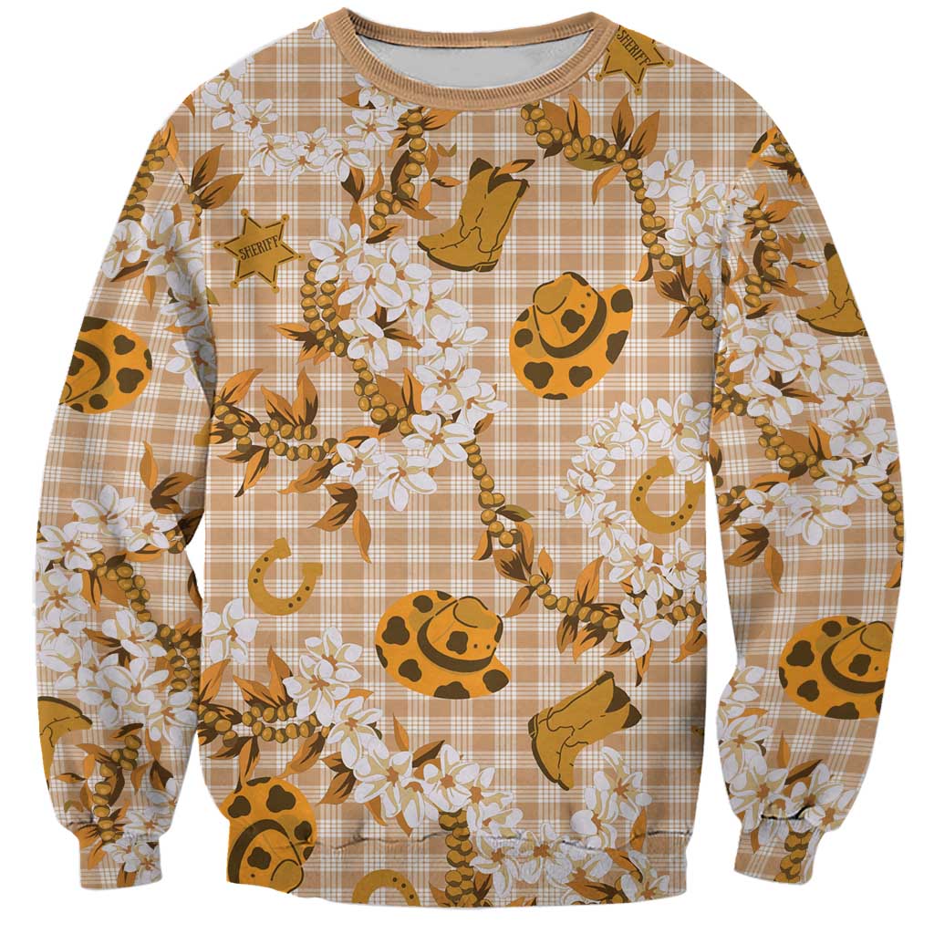 Mokihana Maile Ilima Leis Paniolo Palaka Sweatshirt Hawaiian Kula Spirit - Polynesian Pride