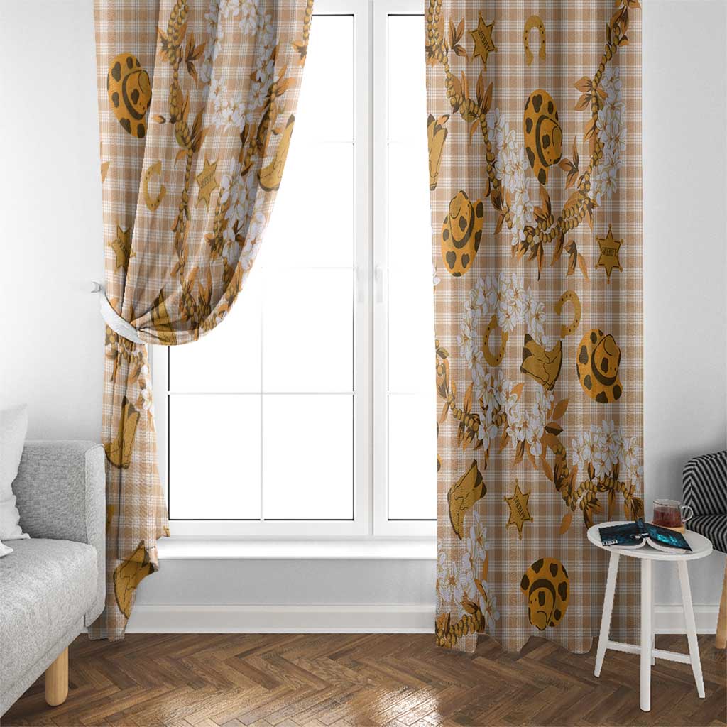 Mokihana Maile Ilima Leis Paniolo Palaka Window Curtain Hawaiian Kula Spirit - Polynesian Pride