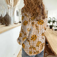 Mokihana Maile Ilima Leis Paniolo Palaka Women Casual Shirt Hawaiian Kula Spirit - Polynesian Pride