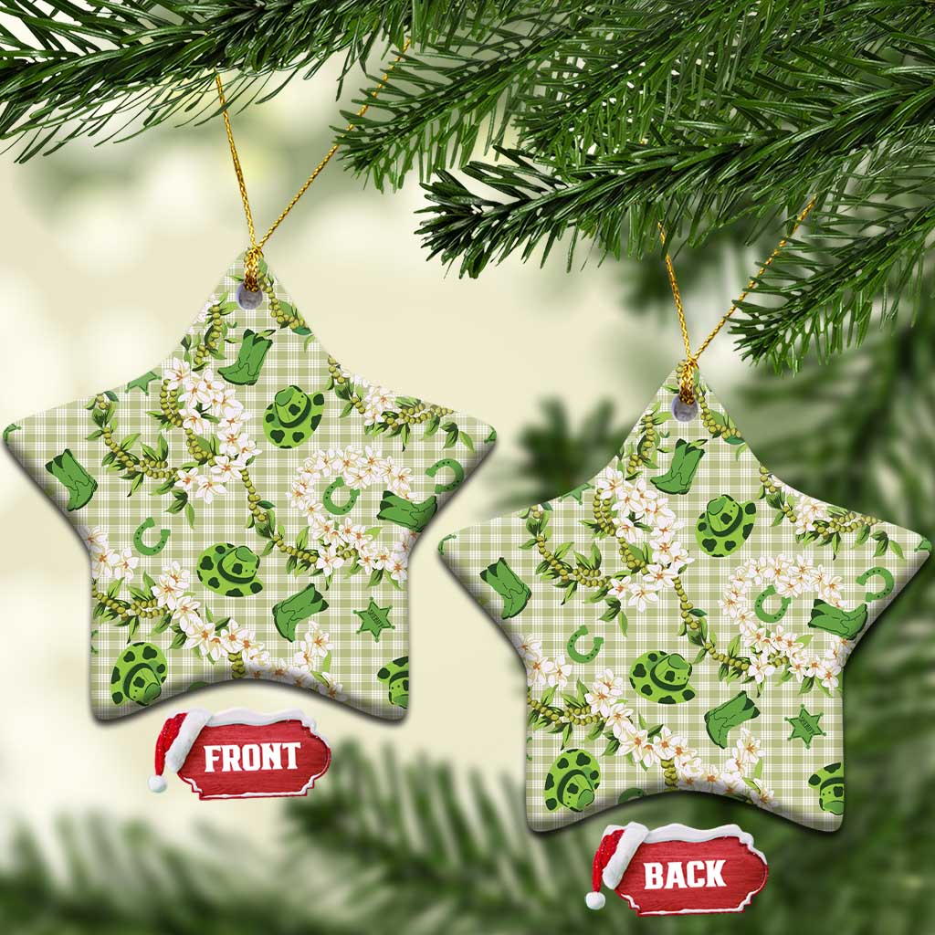 Mokihana Maile Ilima Leis Paniolo Palaka Ceramic Ornament Hawaiian Omaomo Ala Spirit - Polynesian Pride