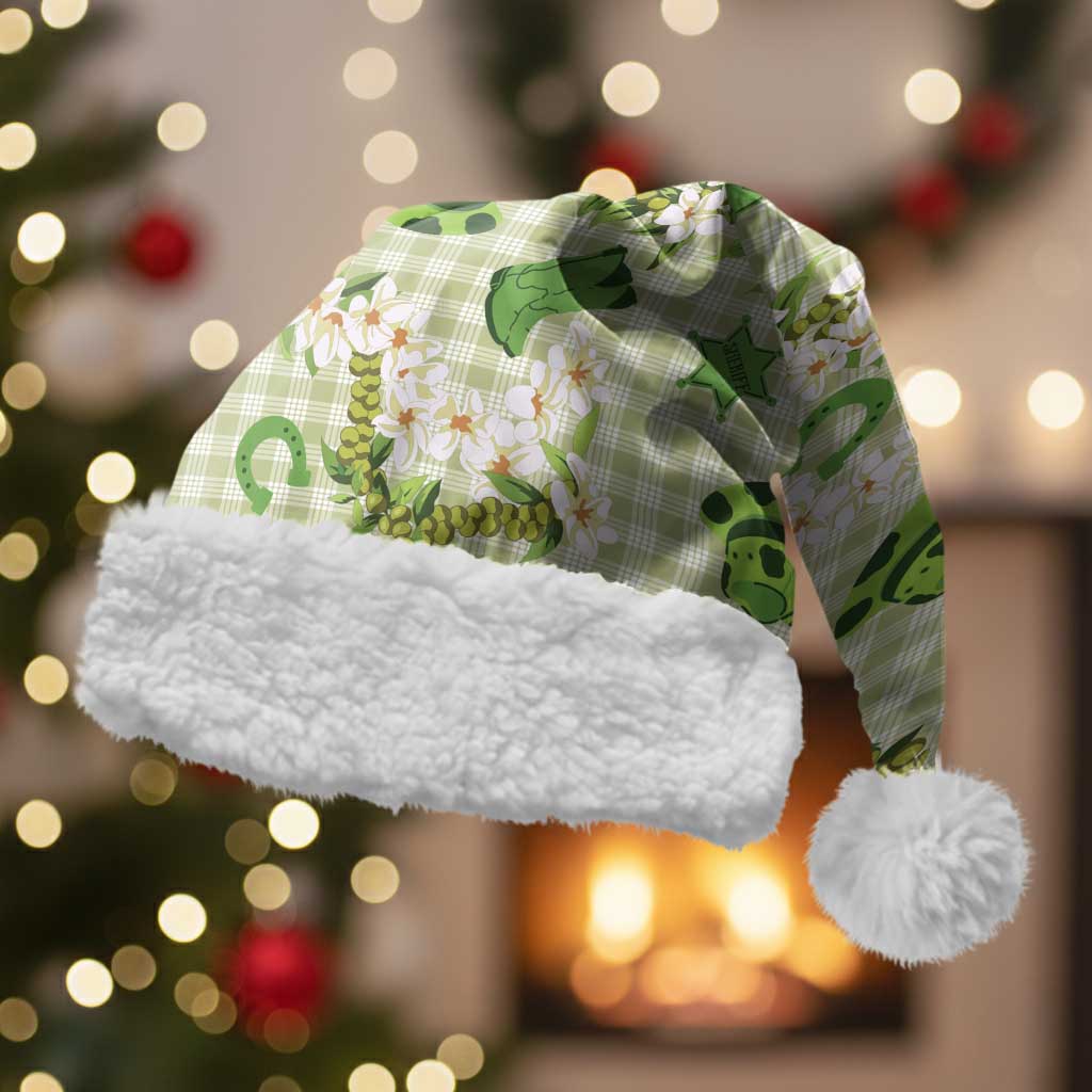 Mokihana Maile Ilima Leis Paniolo Palaka Christmas Santa Hat Hawaiian Omaomo Ala Spirit - Polynesian Pride