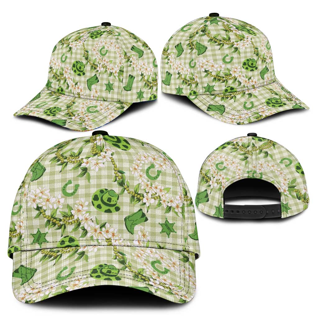 Mokihana Maile Ilima Leis Paniolo Palaka Classic Cap Hawaiian Omaomo Ala Spirit - Polynesian Pride