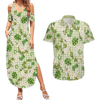 Mokihana Maile Ilima Leis Paniolo Palaka Couples Matching Summer Maxi Dress and Hawaiian Shirt Hawaiian Omaomo Ala Spirit - Polynesian Pride