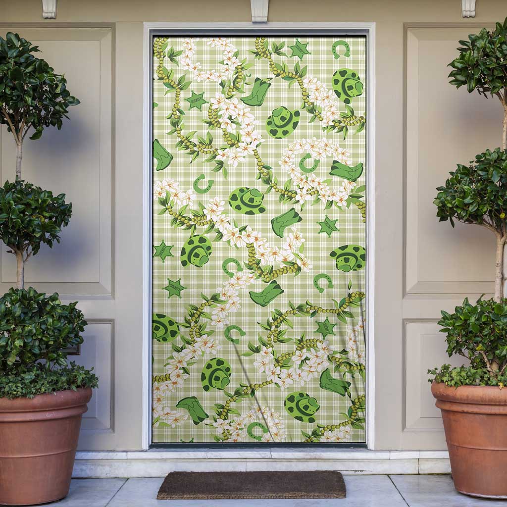 Mokihana Maile Ilima Leis Paniolo Palaka Door Cover Hawaiian Omaomo Ala Spirit - Polynesian Pride