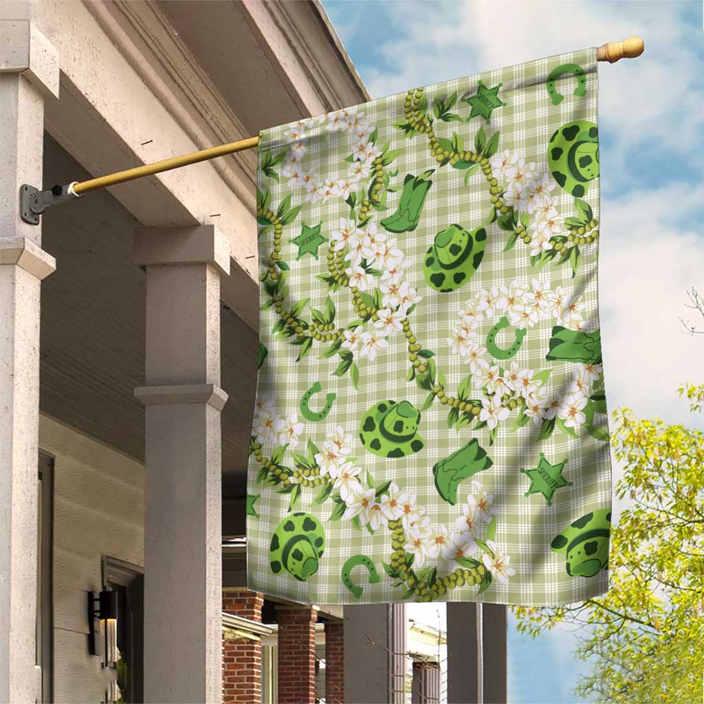 Mokihana Maile Ilima Leis Paniolo Palaka Garden Flag Hawaiian Omaomo Ala Spirit - Polynesian Pride