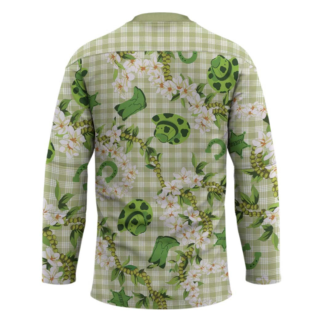 Mokihana Maile Ilima Leis Paniolo Palaka Hockey Jersey Hawaiian Omaomo Ala Spirit - Polynesian Pride