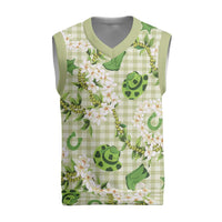 Mokihana Maile Ilima Leis Paniolo Palaka Christmas Knitted V-Neck Vest Hawaiian Omaomo Ala Spirit LT9 Green - Polynesian Pride