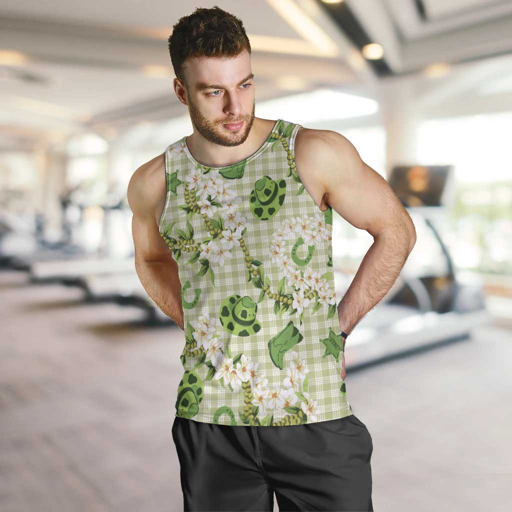 Mokihana Maile Ilima Leis Paniolo Palaka Men Tank Top Hawaiian Omaomo Ala Spirit - Polynesian Pride