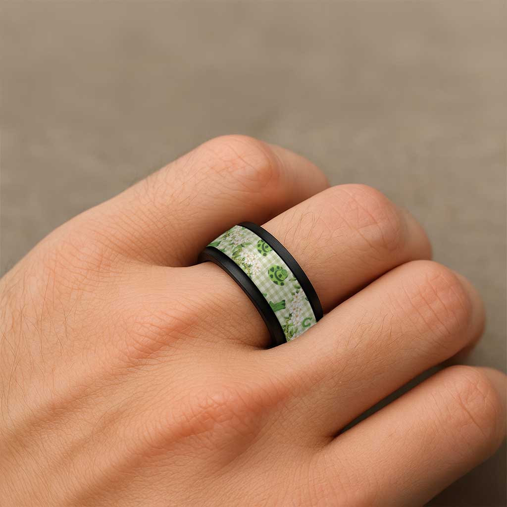 Mokihana Maile Ilima Leis Paniolo Palaka Spinner Ring Hawaiian Omaomo Ala Spirit - Polynesian Pride