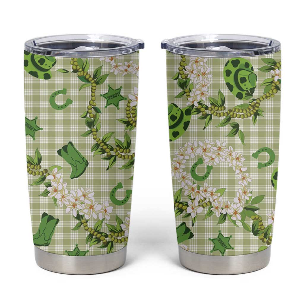 Mokihana Maile Ilima Leis Paniolo Palaka Tumbler Cup Hawaiian Omaomo Ala Spirit - Polynesian Pride