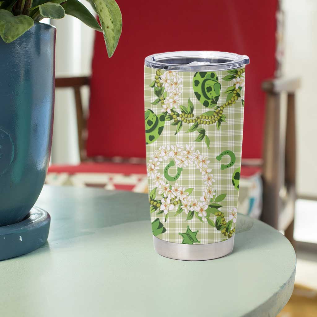 Mokihana Maile Ilima Leis Paniolo Palaka Tumbler Cup Hawaiian Omaomo Ala Spirit - Polynesian Pride