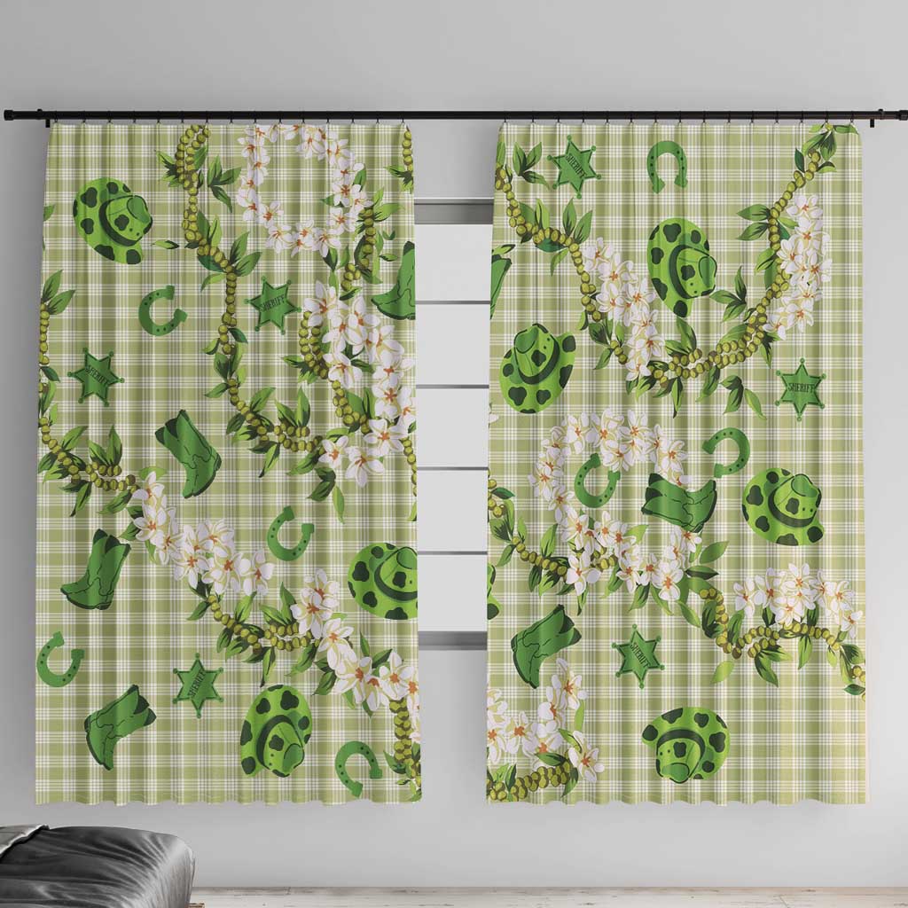 Mokihana Maile Ilima Leis Paniolo Palaka Window Curtain Hawaiian Omaomo Ala Spirit - Polynesian Pride