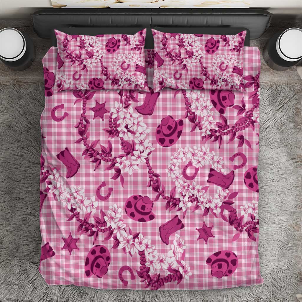 Mokihana Maile Ilima Leis Paniolo Palaka Bedding Set Hawaiian Omaomo Ulaula Spirit - Polynesian Pride