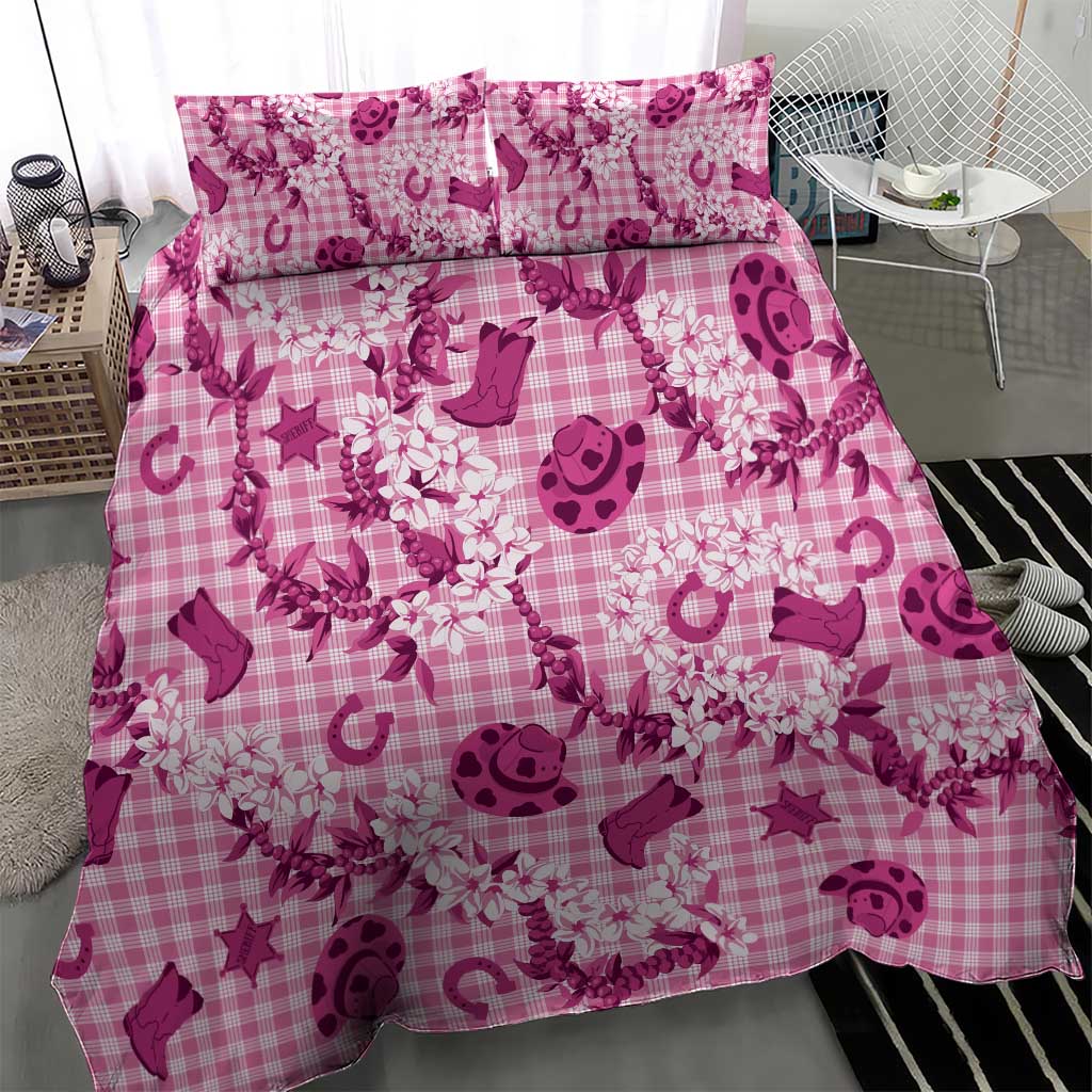 Mokihana Maile Ilima Leis Paniolo Palaka Bedding Set Hawaiian Omaomo Ulaula Spirit - Polynesian Pride